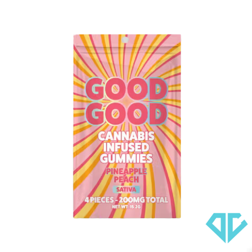 Photograph of product: Good Good Pineapple Peach Gummies 200mg