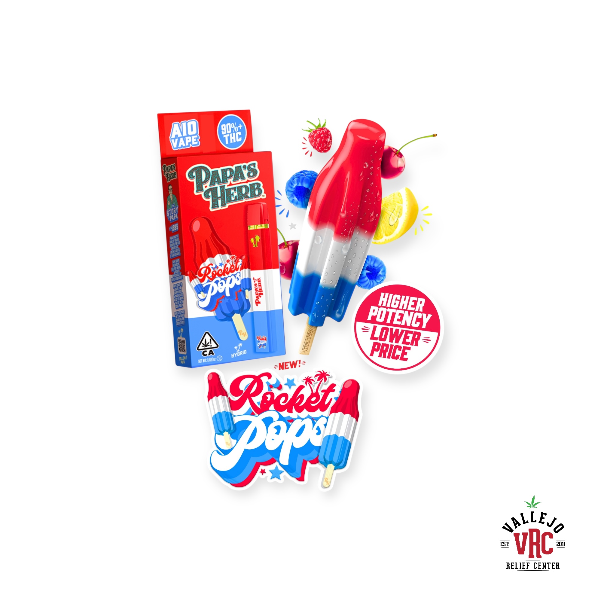 Photograph of product: ROCKET POPS 1G DISPOSABLE