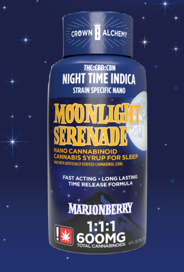 Photograph of product: Cannabull | Moonlight Serenade 1:1:1 | Nano-Cannabinoid Syrup | 600mg