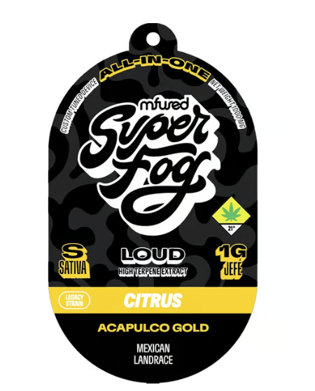 Photograph of product: Acapulco Gold Loud High Terpene Extract Disposable Vape Mfused W2-129A
