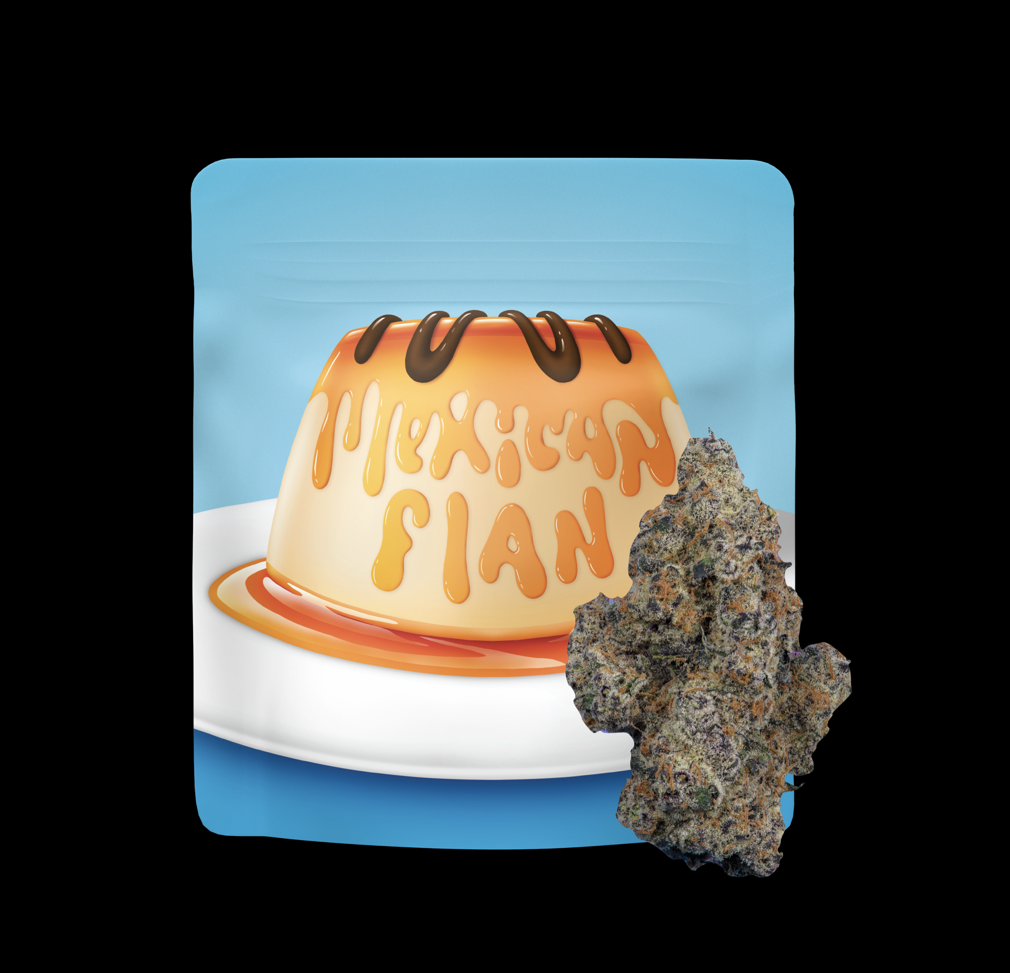 Photograph of product: Cookies Mylar Bag | Mexican Flan - 3.5g
