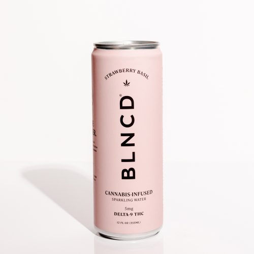 Photograph of product: BLNCD TH-oui Sparkling Water - Strawberry Basil