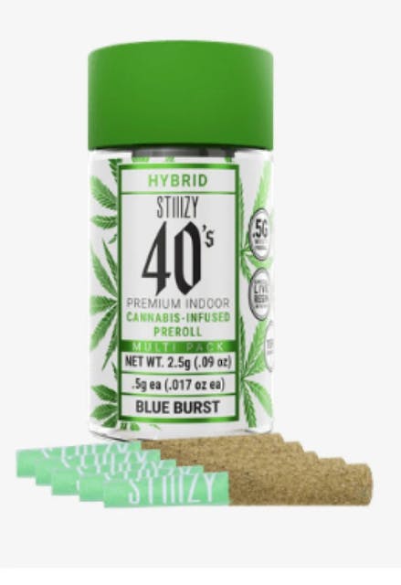 Photograph of product: Blue Burst 5pk Infused Prerolls - 