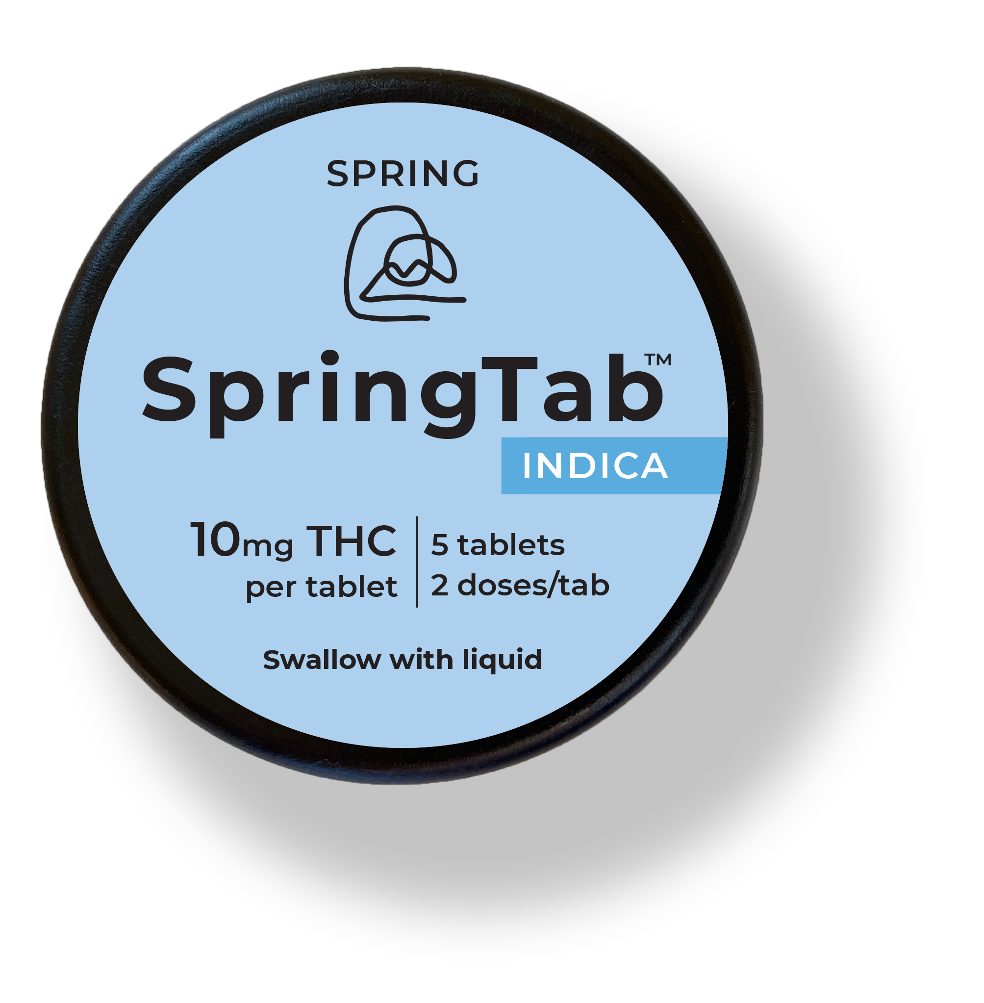 Photograph of Product: Spring - Sativa Tablets - 5MG THC per Tablet- 15 Tablets/Package