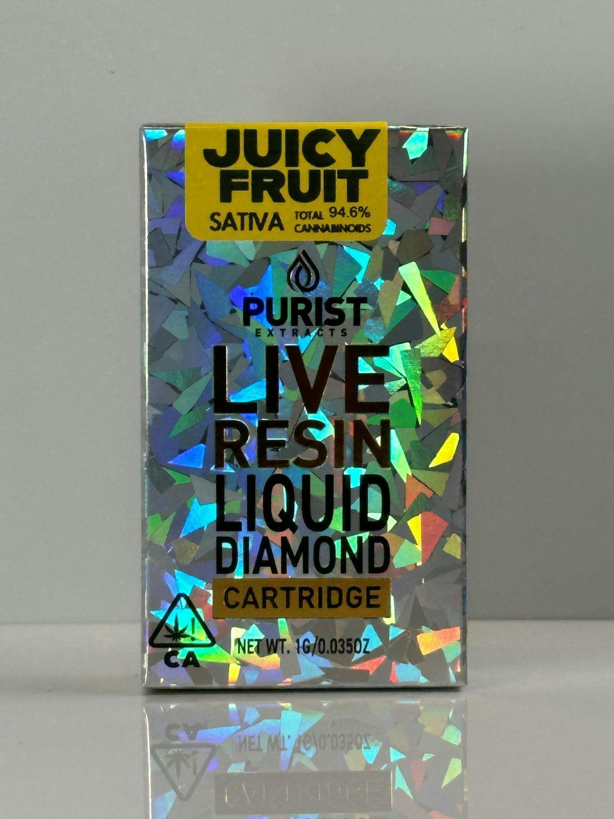 Photograph of product: Purist 1g Juicy Fruit Live Diamond Cartridge