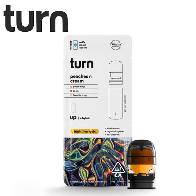 Photograph of product: Turn - Peaches N Cream - Live Resin Pod - 1g - LR Pod