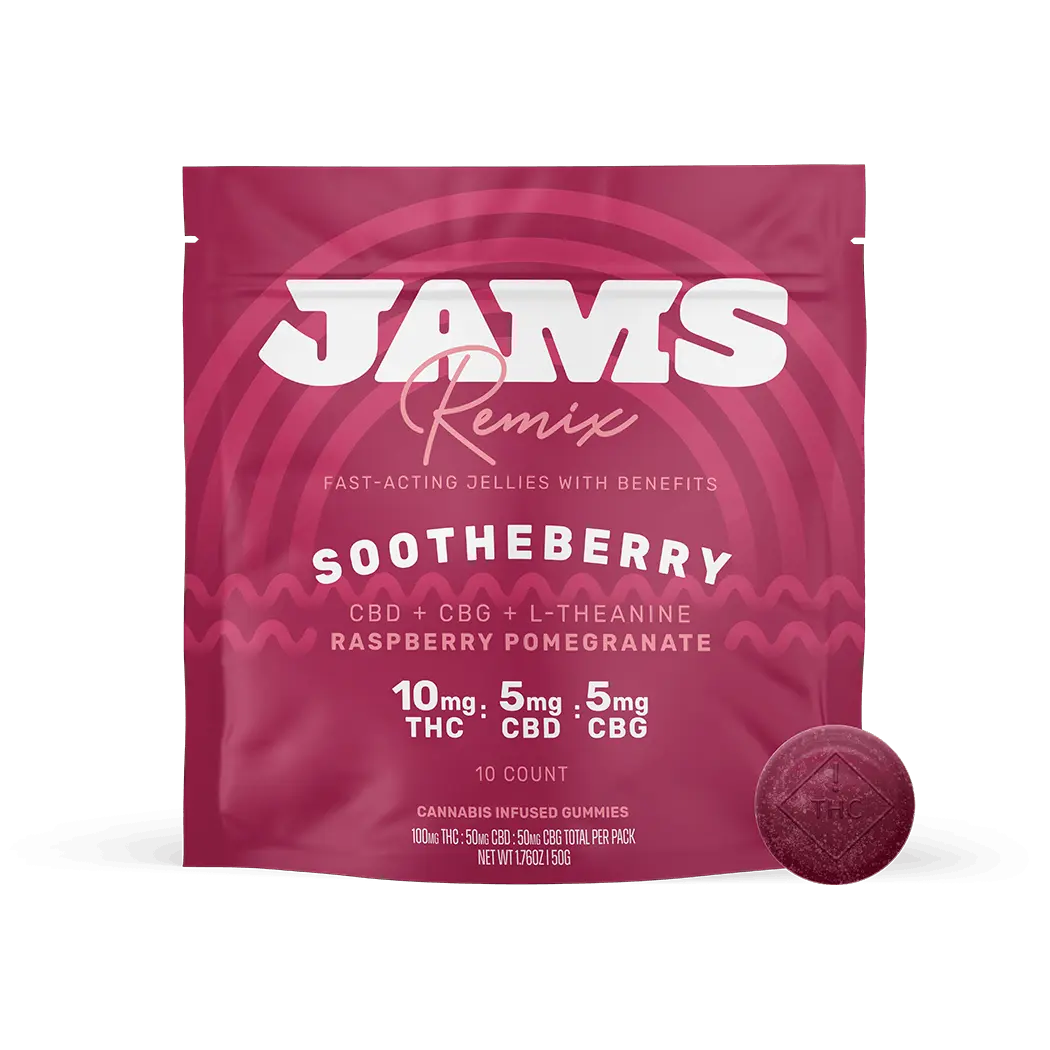 Photograph of product: Sootheberry Gummies 2:1:1 100mg 10pk