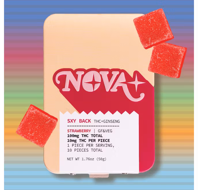 Photograph of product: SXY Back - Strawberry  |  Vegan Gummies | 10pk |  100mg