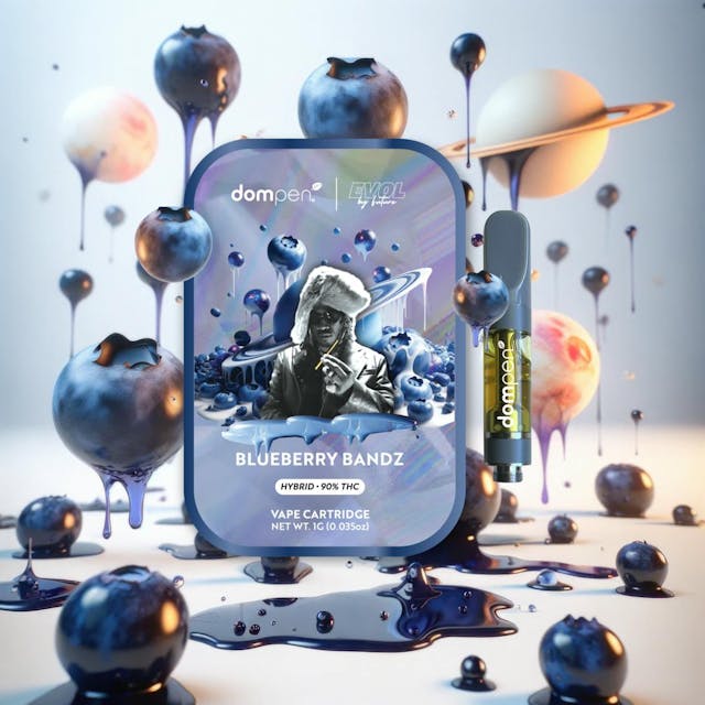 Photograph of Product: Blueberry Bandz dompen™ X EVOL by Future 1G Cartridge - 