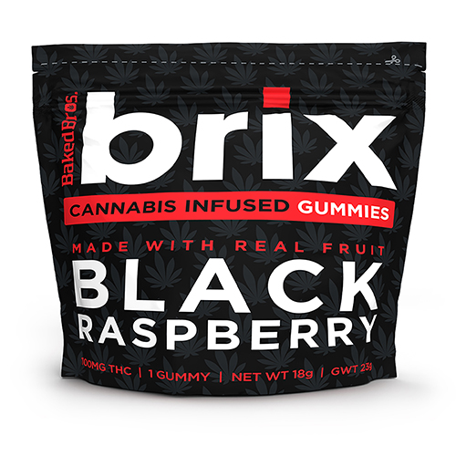 Photograph of product: Baked Bros BRIX Blackberry Raspberry Gummies 100mg/.1