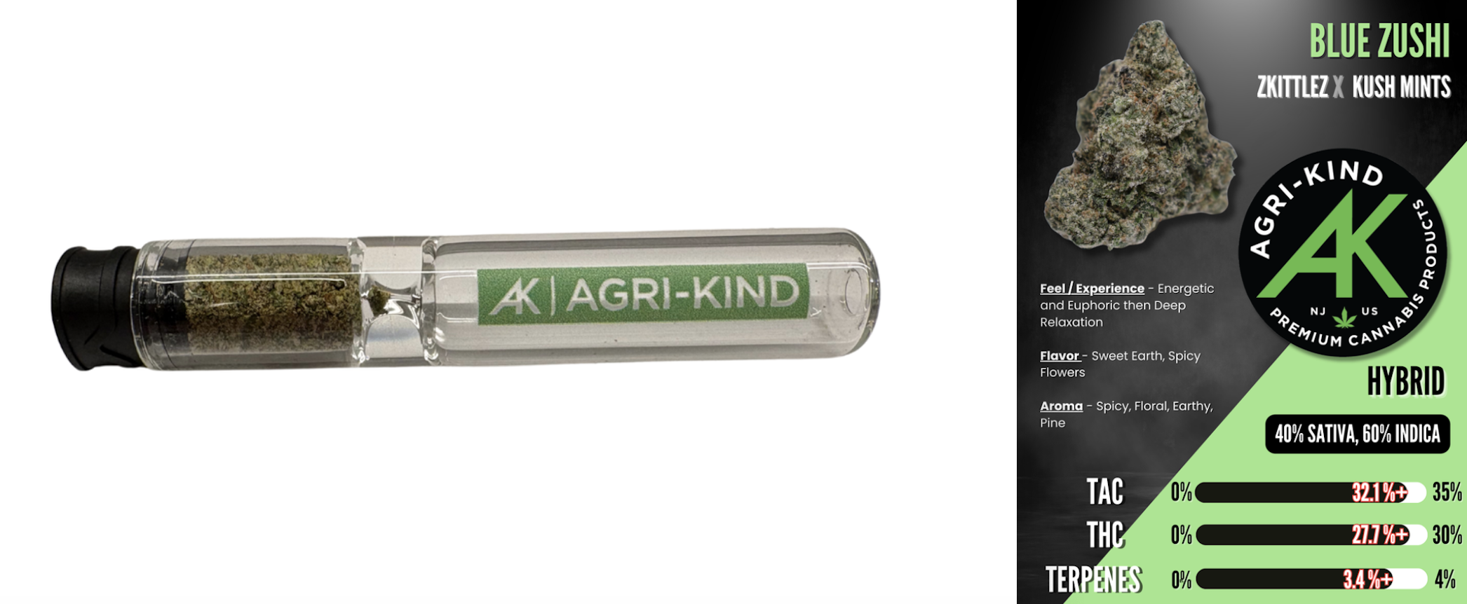 Photograph of product: Agri-kind l Blue Zushi l Chillum l 0.5g