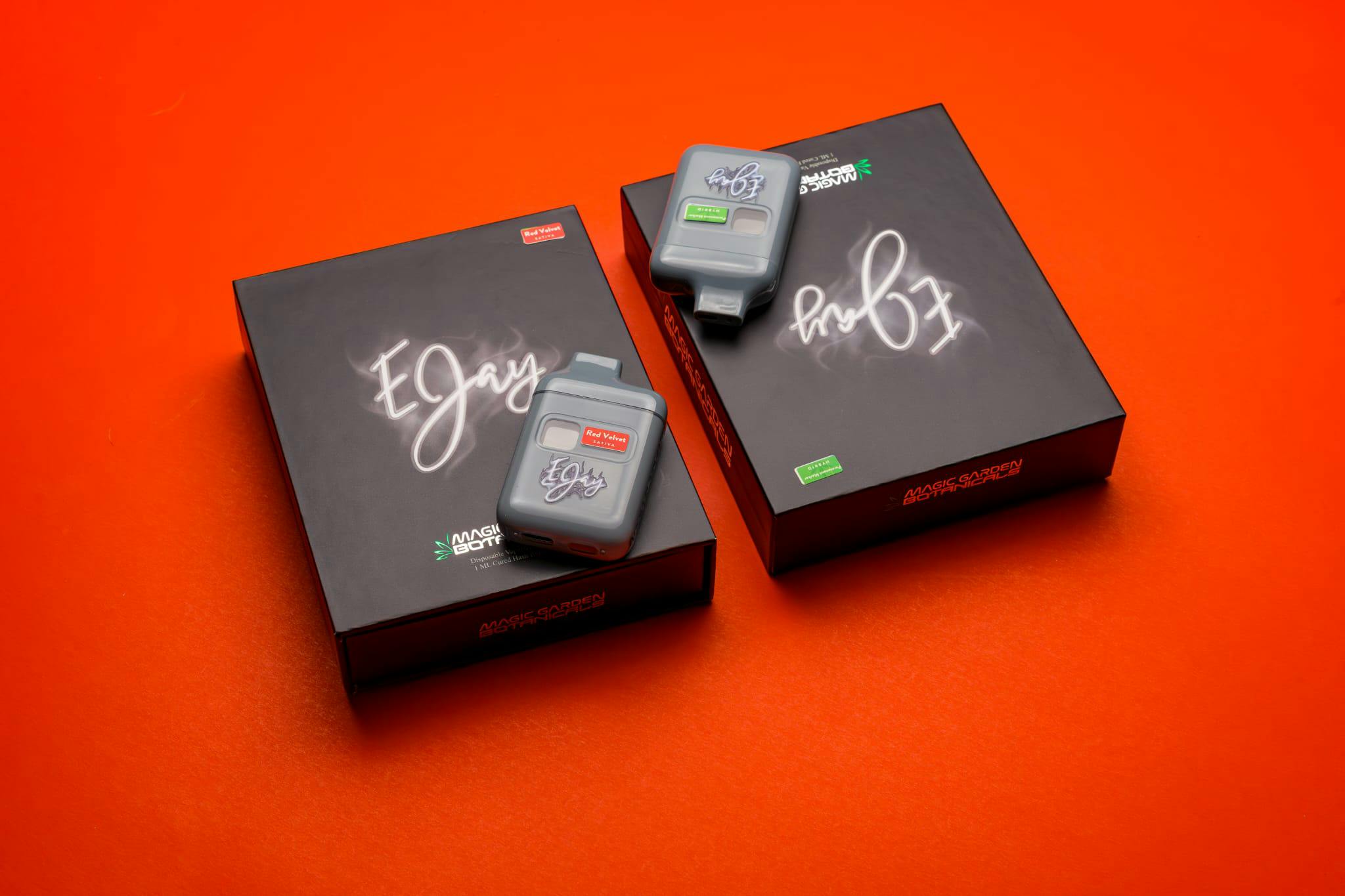 Photograph of product: EJay | Kush Mintz | Hybrid | Cured au chocolat Oil | 1g Disposable Vape