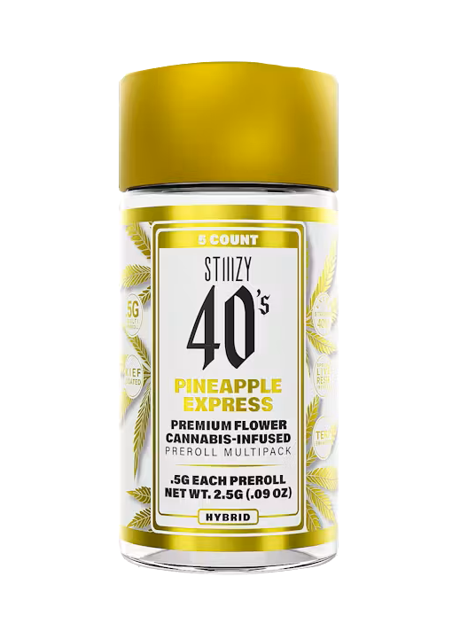 Photograph of product: Stiiizy Pineapple Express 5pk Infused Prerolls Rec