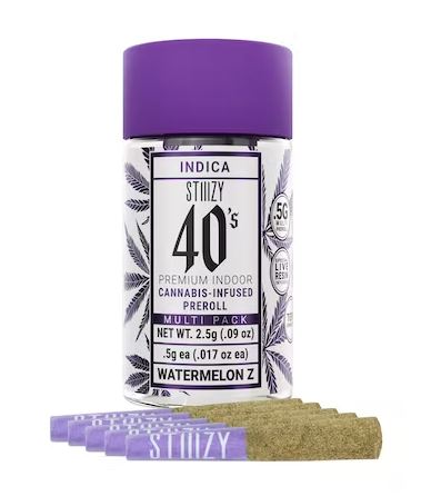 Photograph of product: Stiiizy: 40s Watermelon Z 2.5G Blunts 5pk