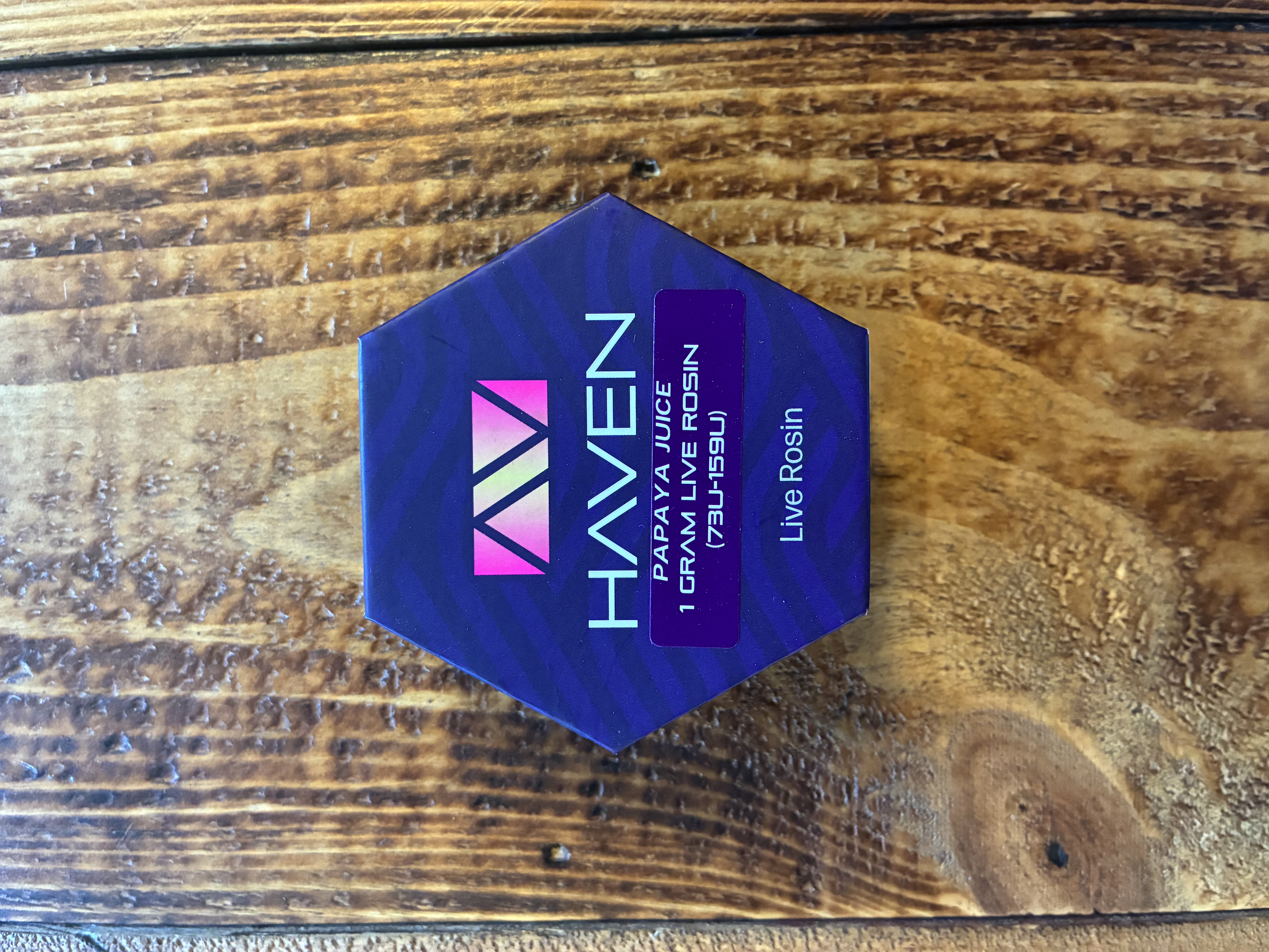 Photograph of product: Haven Papaya Juice Live Rosin Concentrate
