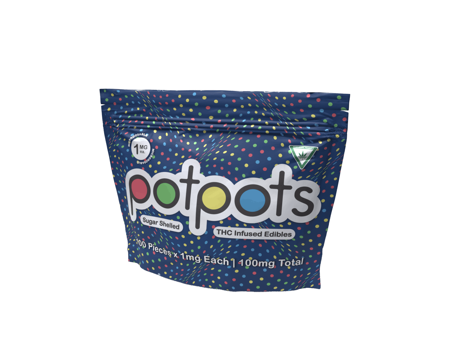 Photograph of product: 100mg | Pot Dots | Dark Chocolate