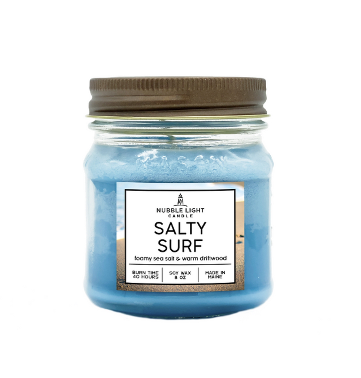 Photograph of product: Nubble Light Candle Co. Salty Surf