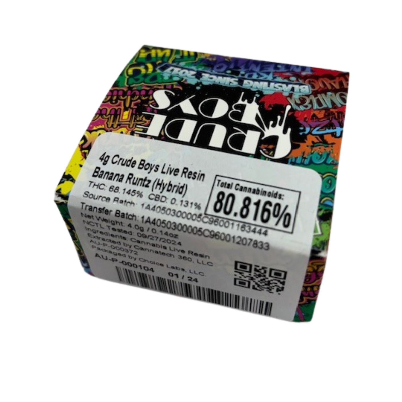 Photograph of product: Crude Boys - Banana Runtz Live Resin