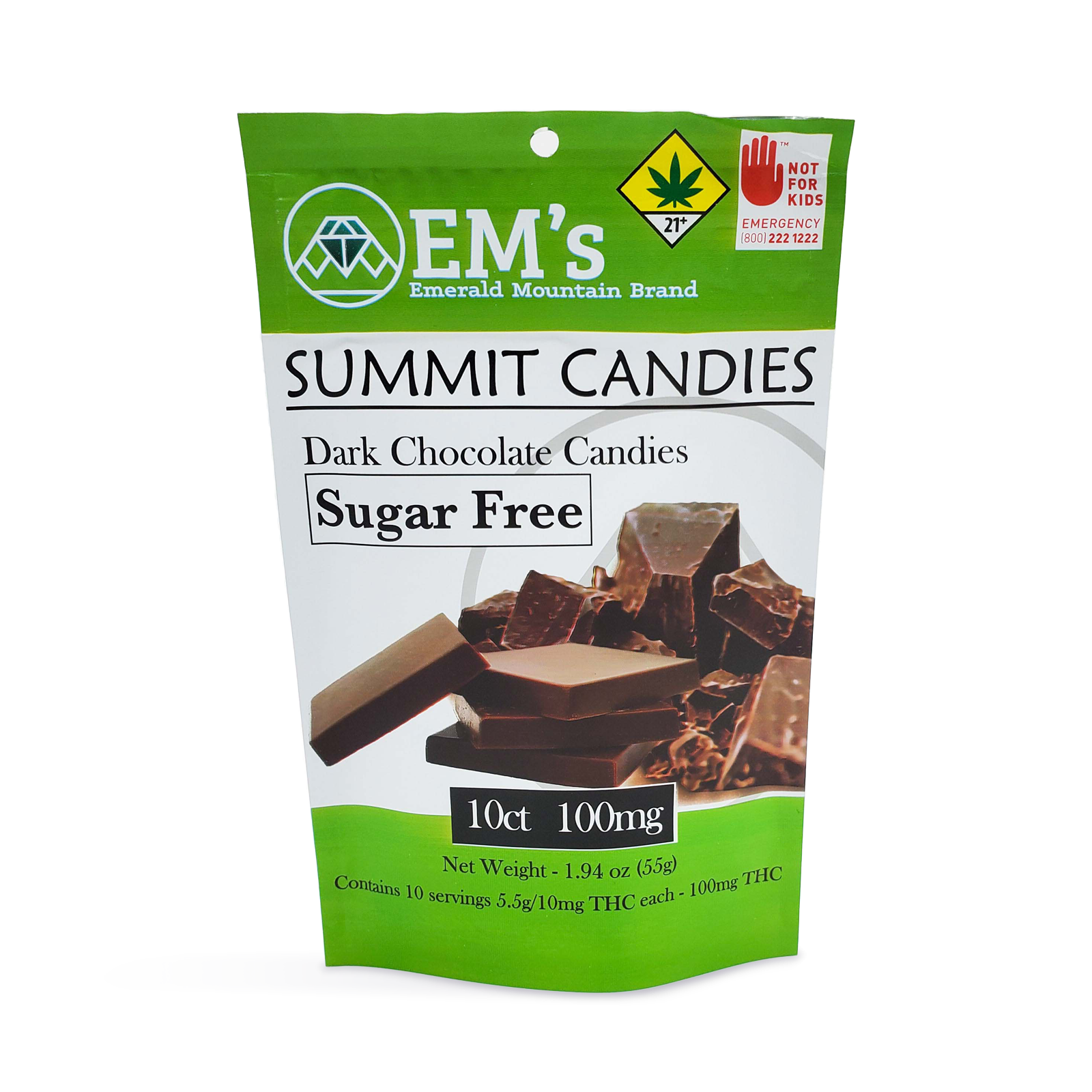Photograph of product: Dark Chocolate Sugar Free Candies 10-pack