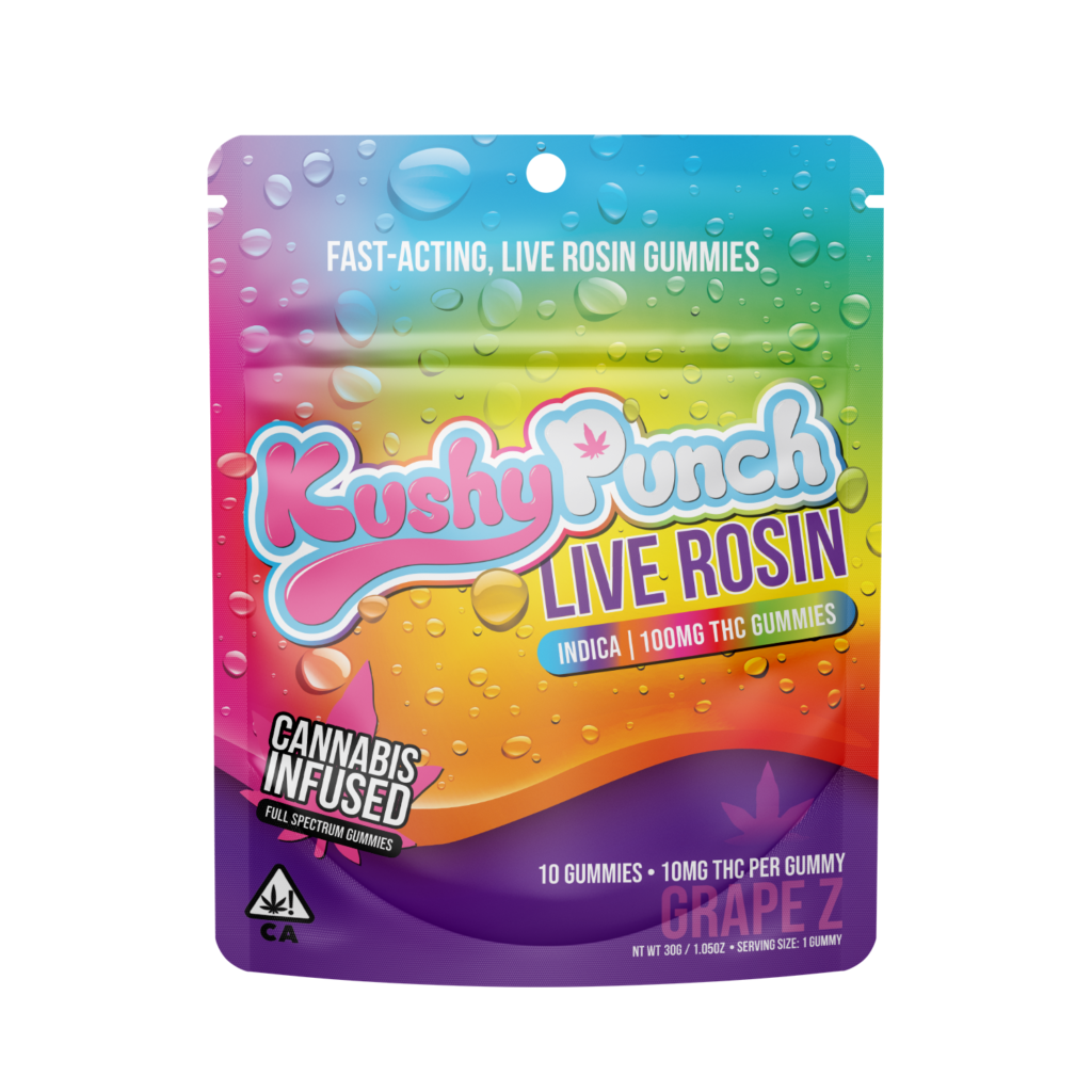Photograph of product: KUSHY PUNCH - Grape Z Live Rosin Gummies 200mg