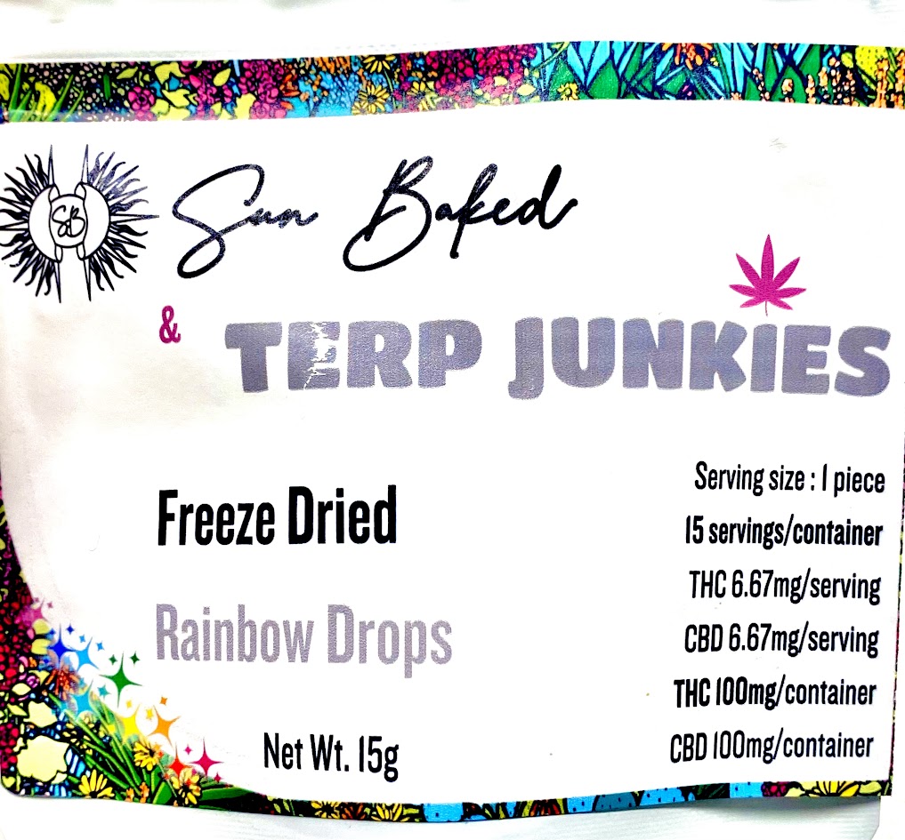 Photograph of product: Freeze Dried Rainbow Drops (100MG)