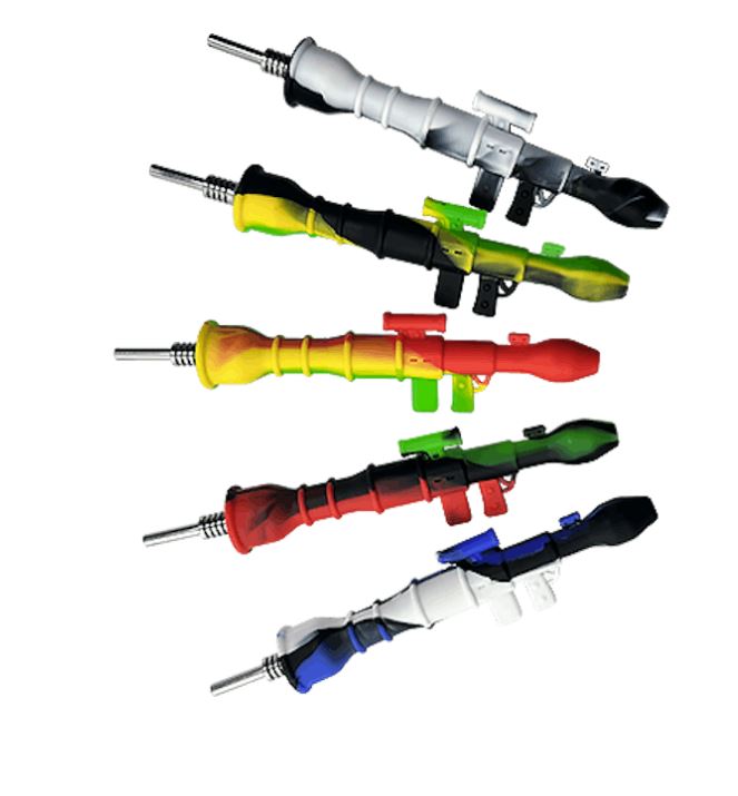 Photograph of product: LuvBuds: 6" Silicone Bazooka Honey Straw