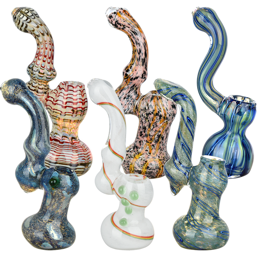 Photograph of product: Large and In Charge Glass Sherlock Bubbler Assortment | 7.25" to 7.75" |