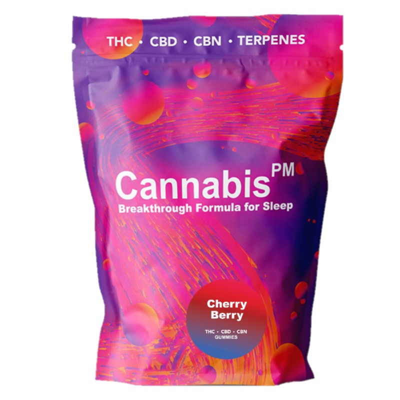 Photograph of product: Oui'd PM Cherry Berry 1:1:1 50mg TH-oui/CBD/CBN Gummies Rec