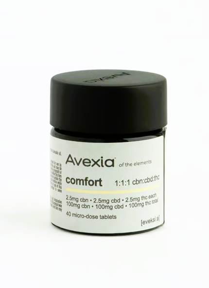 Photograph of product: Comfort CBN:CBD:TH-oui 1:1:1 Tablets - 40ct