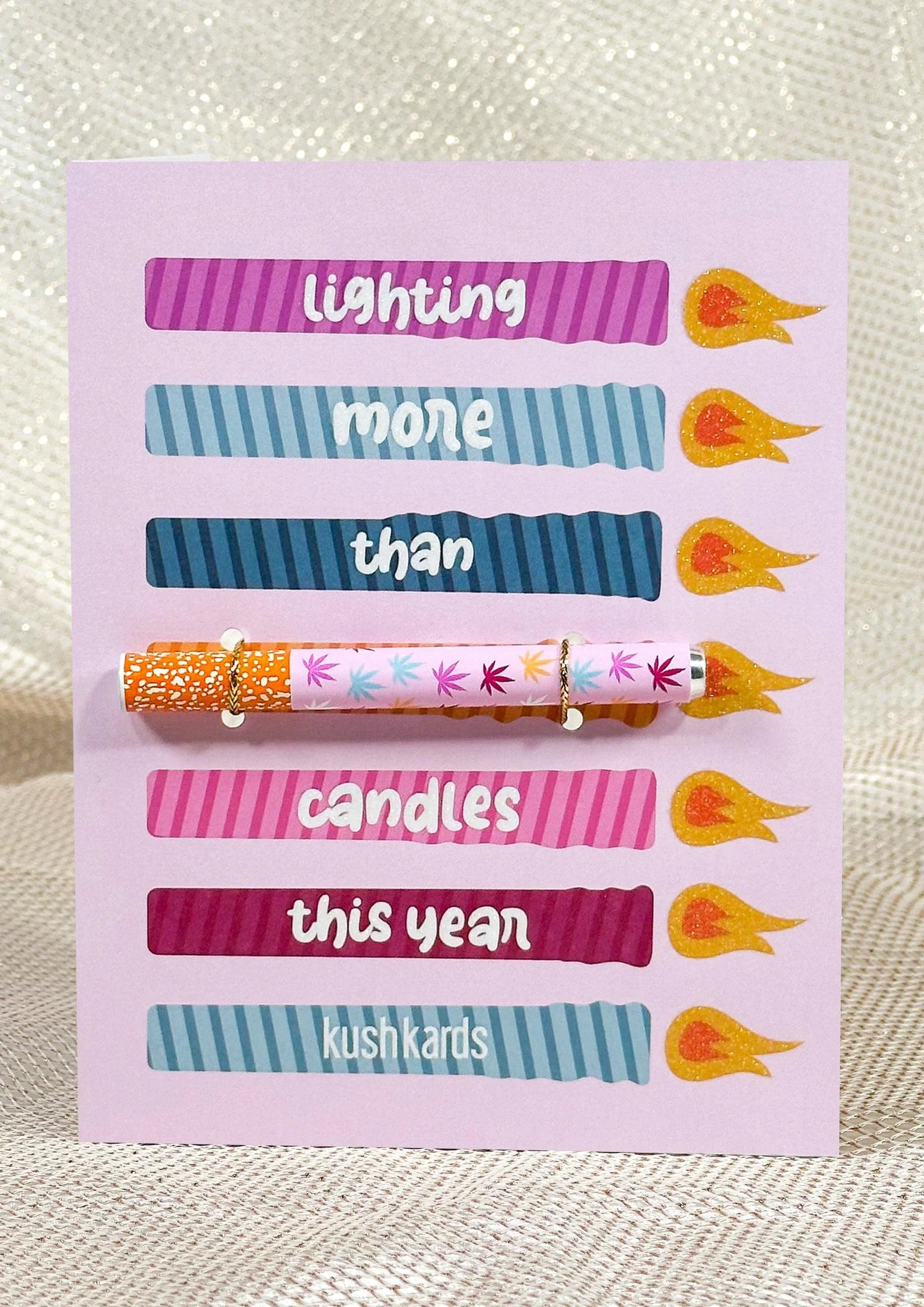 Photograph of product: KushKards - Candles Birthday Card