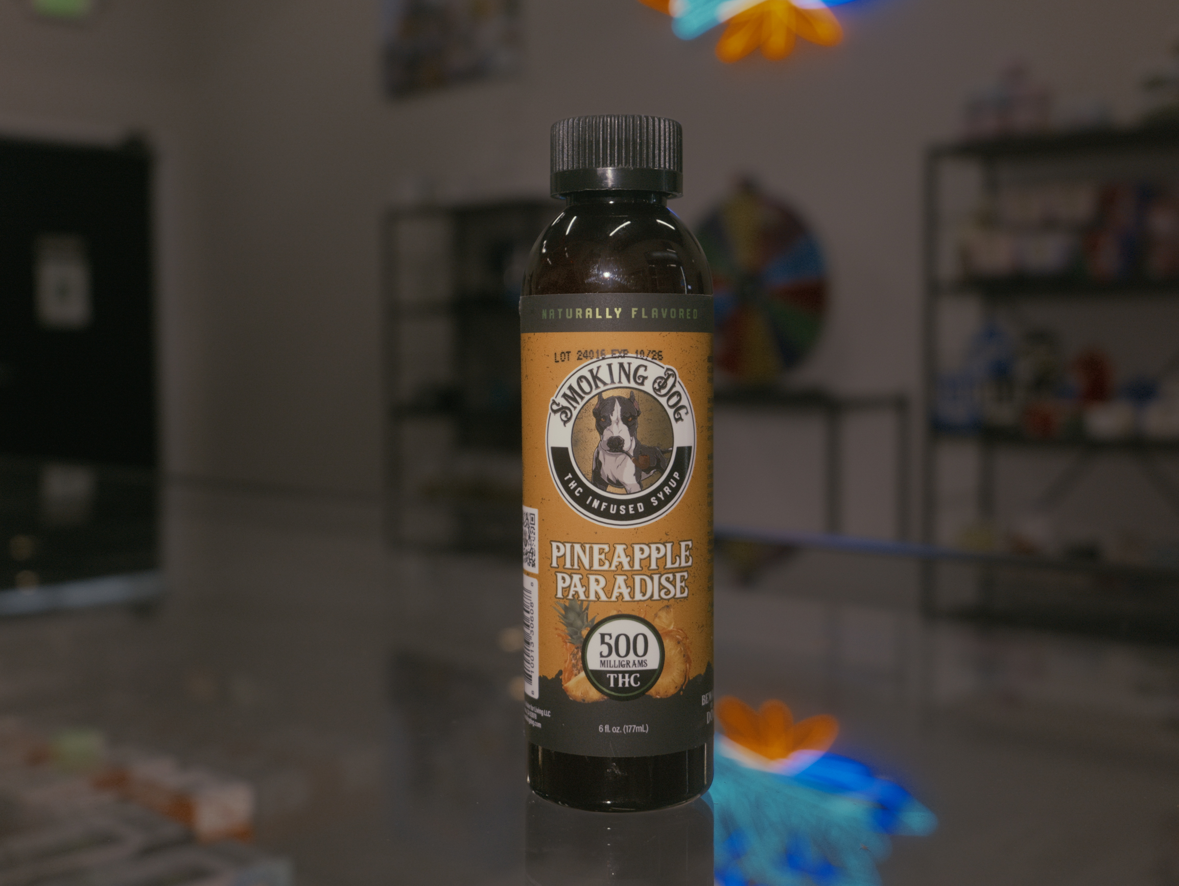 Photograph of product: SMOKING DOG - SYRUP - PINEAPPLE PARADISE 500MG