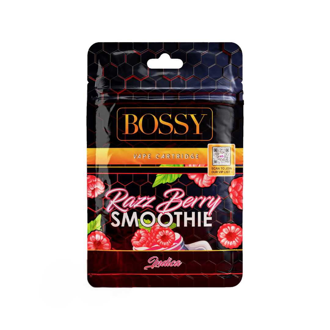 Photograph of Product: Bossy | Razz Berry Smoothie Distillate Cartridge | 1g