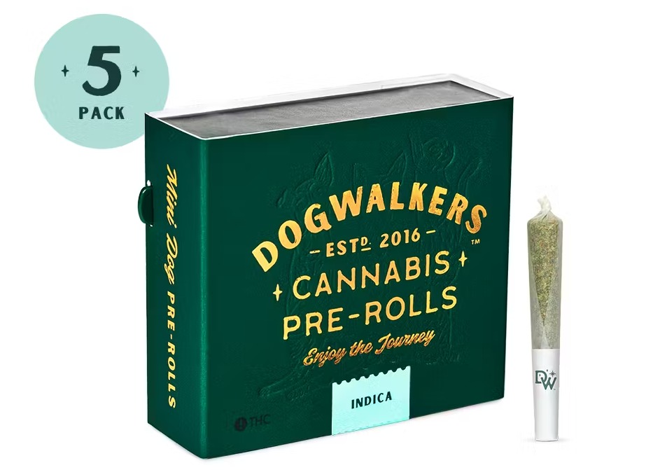 Photograph of product: Dogwalkers - Pre-Rolls - East Coast Sour Diesel (S) - 5pk