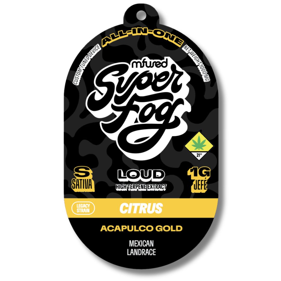 Photograph of product: Acapulco Gold LOUD HTE Jefe Disposable Vape (Super Fog)
