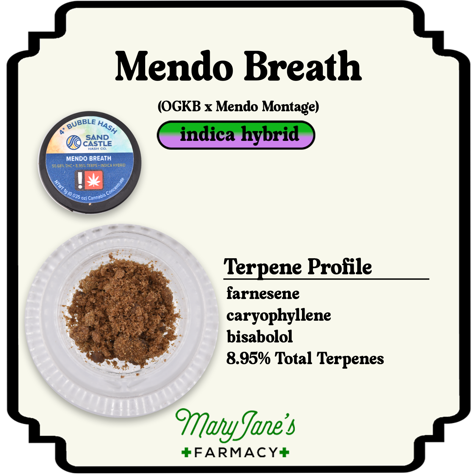 Photograph of product: Mendo Breath 4* Bubble au chocolat Extract | 1g