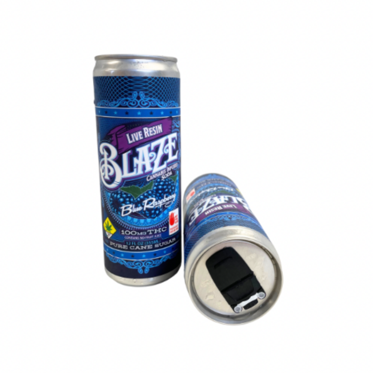Photograph of product: Blue Raspberry Live Resin Soda | 100mg
