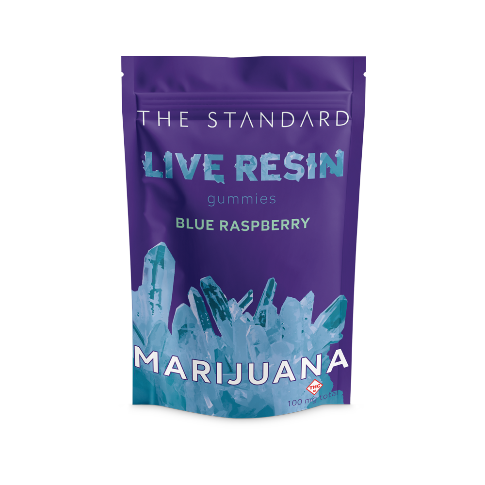Photograph of product: Blue Raspberry Live Resin Gummies | 10pk | 100mg