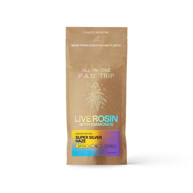 Photograph of product: PAX - Super Silver Haze - Live Rosin All In One - Oui'd - 1g