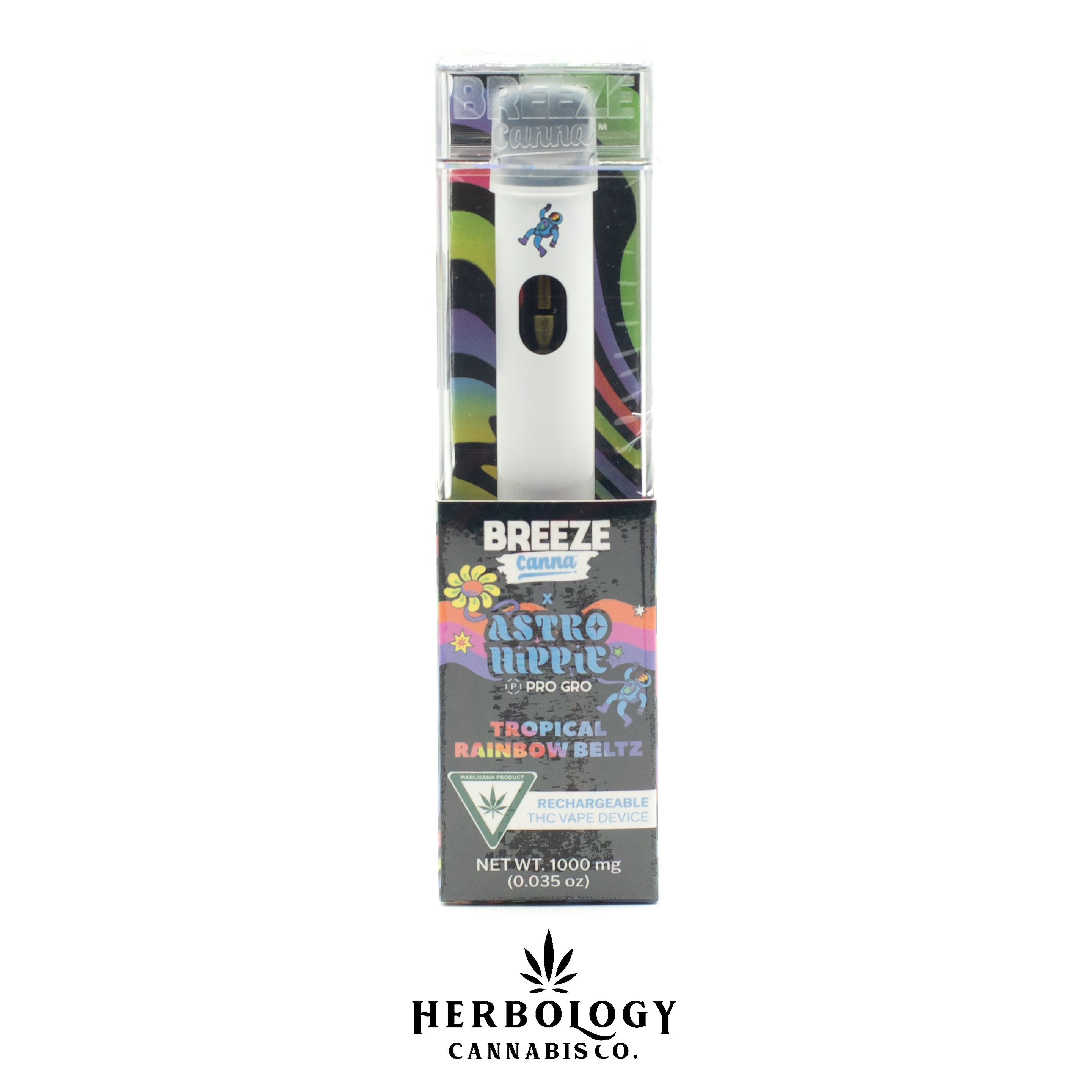 Photograph of product: Breeze Canna x Astro Hippie | Disposable | Tropical Rainbow Belts | 1g