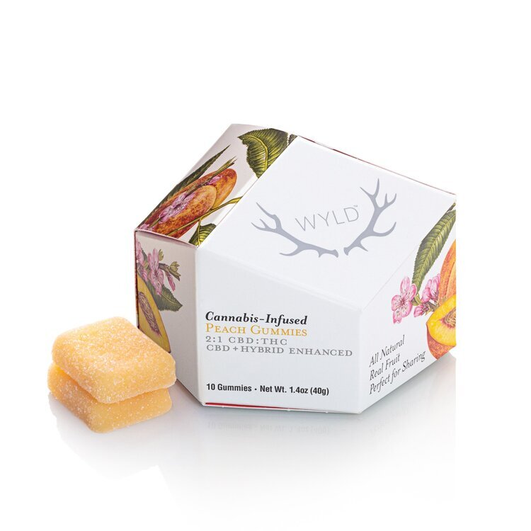 Photograph of product: Wyld: 2:1 CBD Peach - Gummies 10pk 150mg