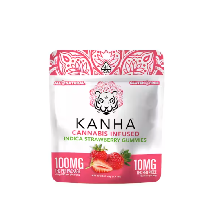 Photograph of product: KANHA 100MG GUMMIES - STRAWBERRY