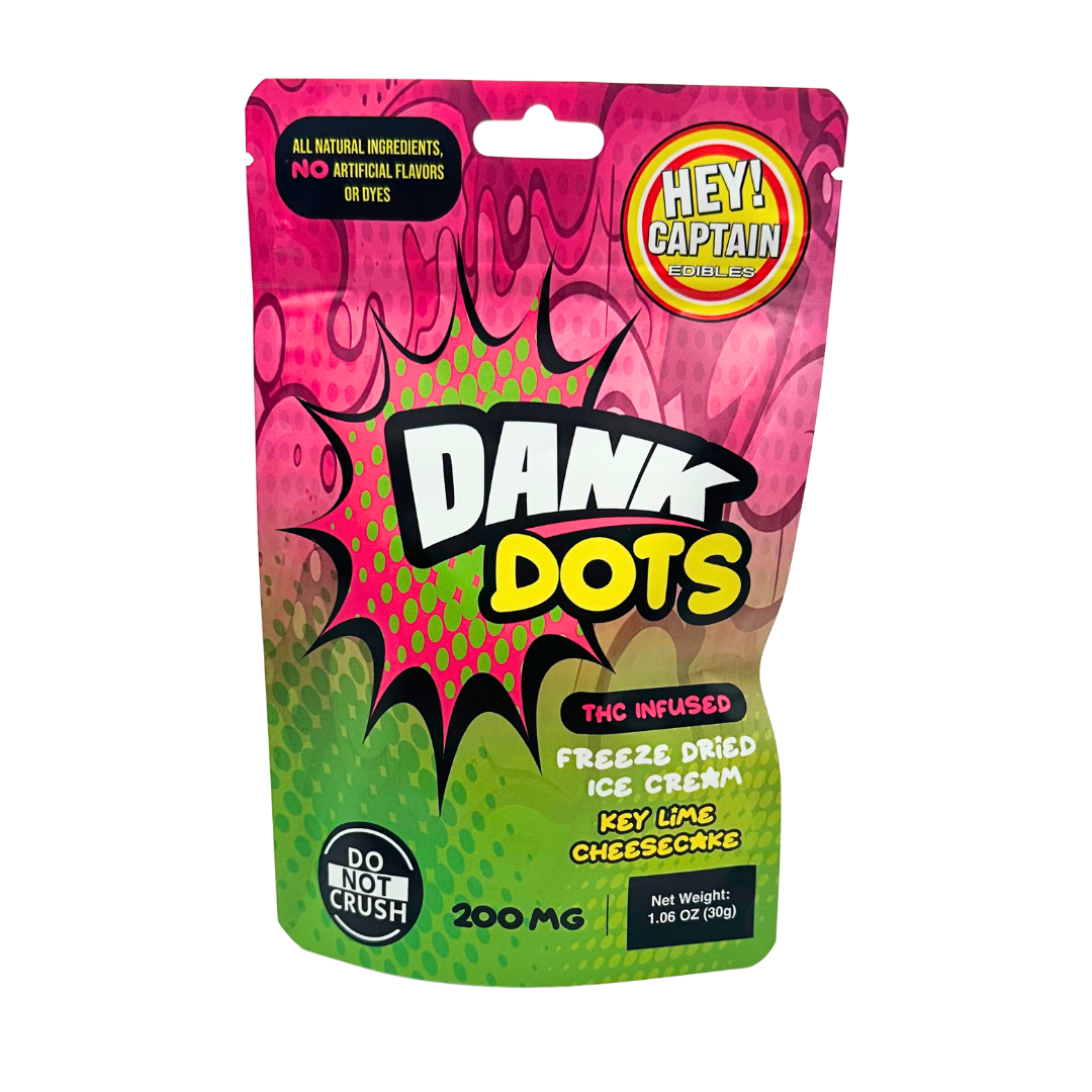 Photograph of product: Hey! Captain - 200mg Dank Dots - Key Lime Cheesecake