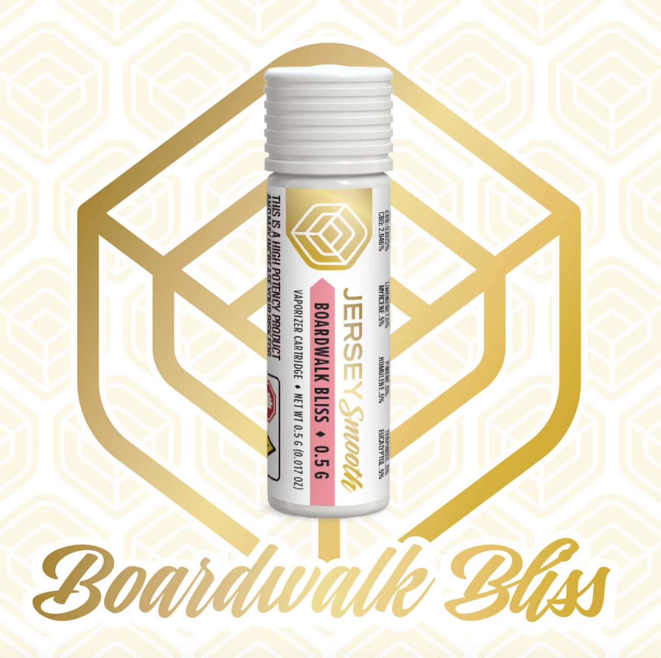 Photograph of product: Jersey Smooth l Boardwalk Bliss Vape Cart l 1g