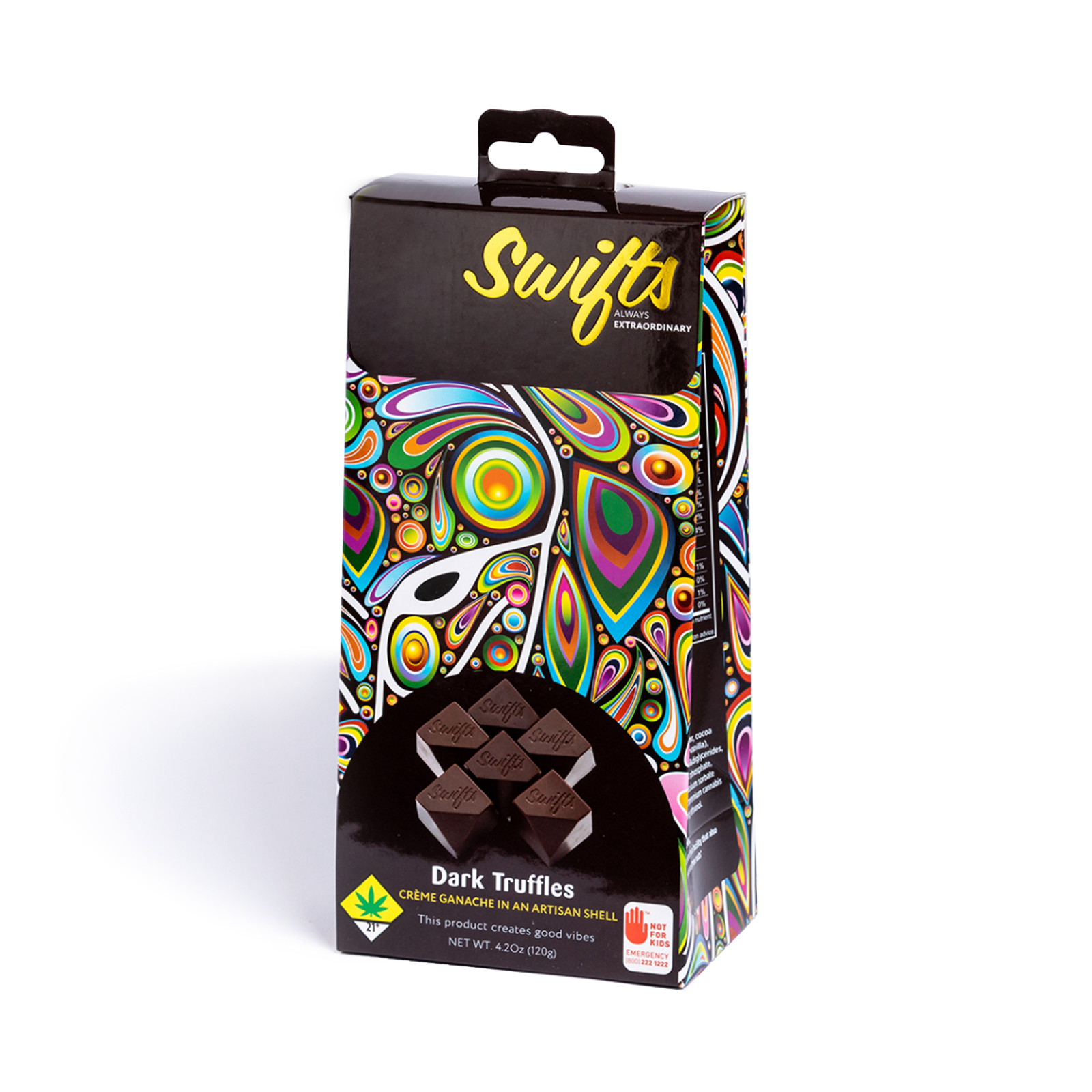 Photograph of product: Dark Chocolate Oui'd Truffles 100mg | 10pk