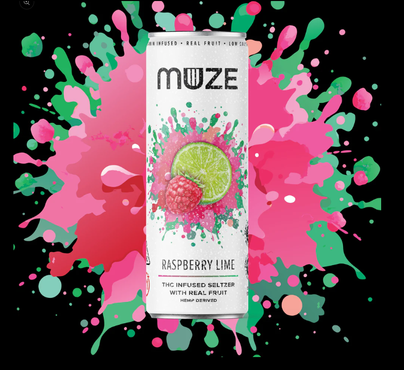 Photograph of product: Muze Hemp-Derived Beverage | Raspberry Lime | 3mg