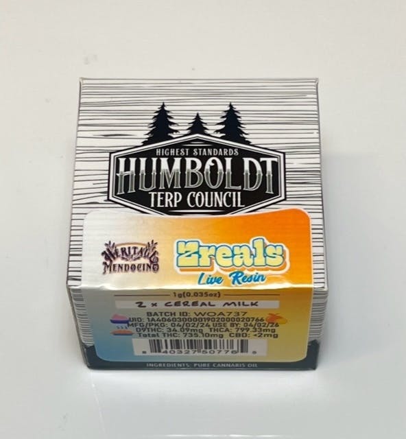 Photograph of product: Humboldt Terp Council 1g Zreals Live Resin