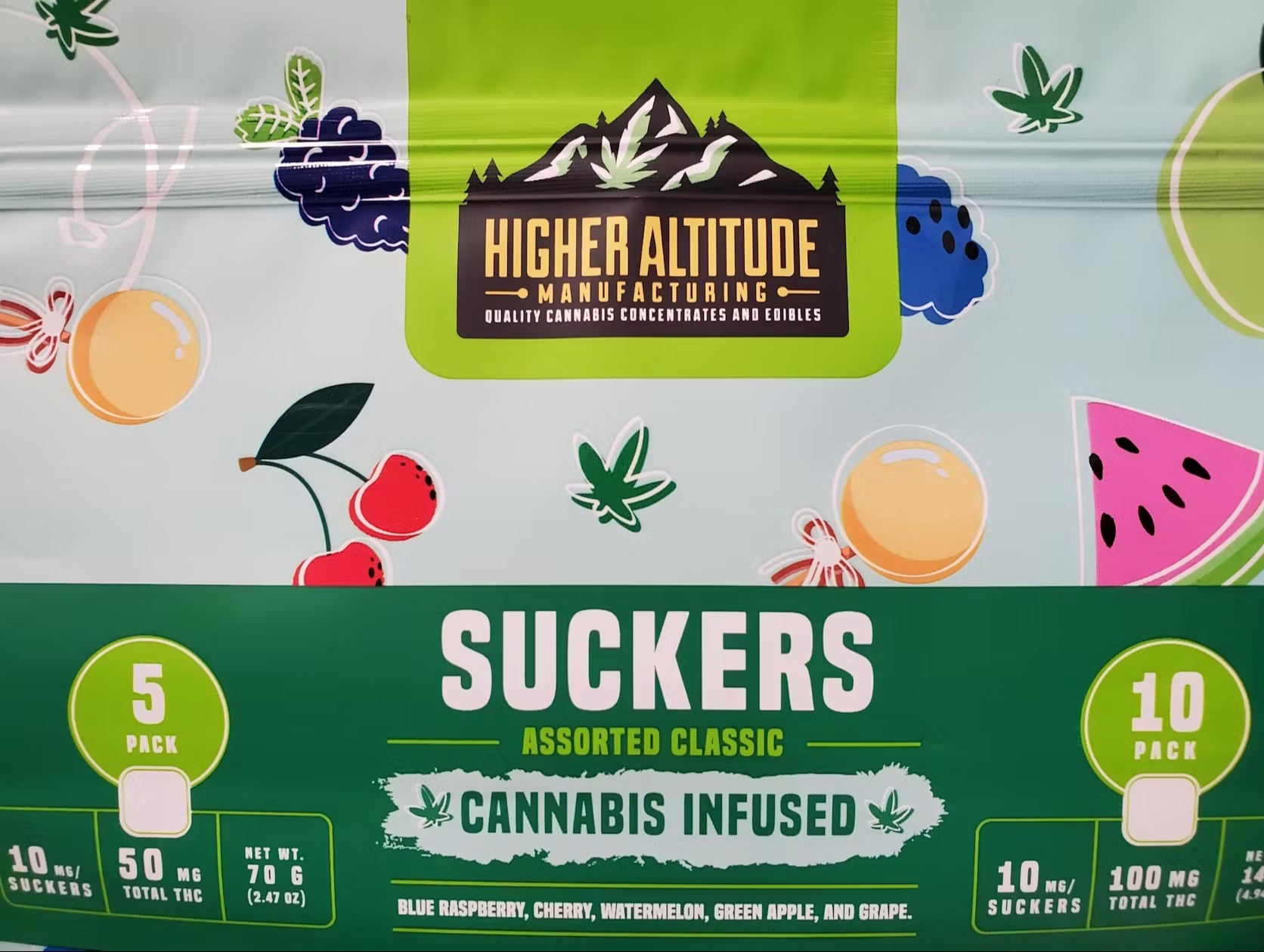 Photograph of product: Classic (100mg) Suckers 10pk by Higher Altitude