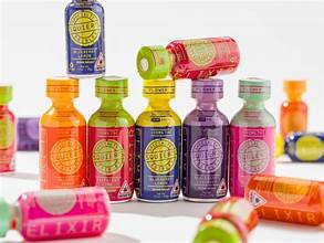 Photograph of product: Squier's | White Peach Apricot Elixir | TH-oui 40mg TH-ouiV 40mg 200mg Yerba Mate