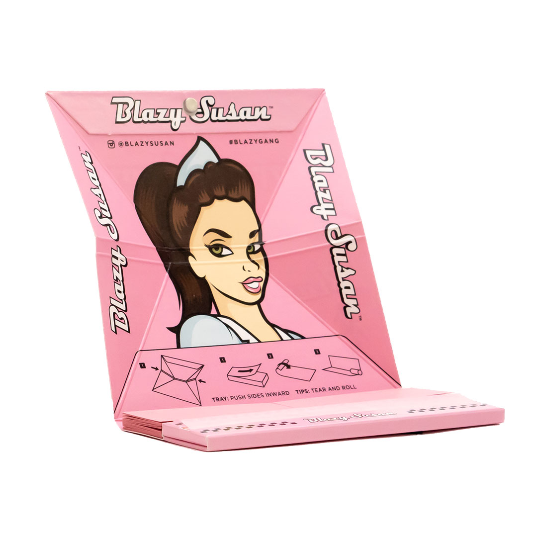 Photograph of product: Blazy Susan | Deluxe Rolling Kit - Pink | King Size Slim | Single Pk
