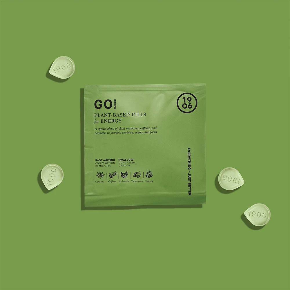 Photograph of product: 1906 | Go Tablets 2pk | 10mg TH-oui / 10mg CBD